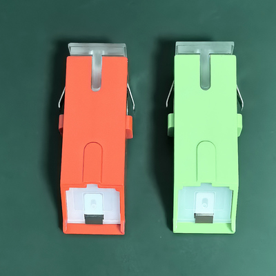 New Arrived Green Color SC apc Simplex Fiber Optic Adapter With Spring Cover