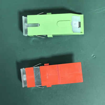New Arrived Green Color SC apc Simplex Fiber Optic Adapter With Spring Cover