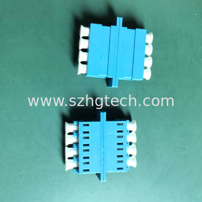 Quad LC Optical Adapter Fiber Optic Cable Adapter OM3 / OM4 /SM