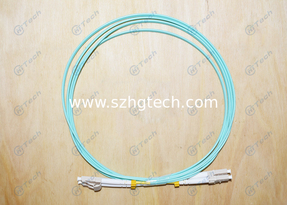OM3 Duplex Fiber Optic Jumper LC To LC Tensile Strength > 10kg Customized Length