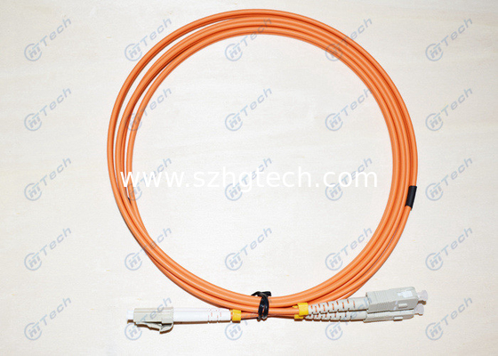 Zipcord 62.5/125μM Multimode Fiber Jumpers , SC To LC Fiber Patch Cord RoHS Approved