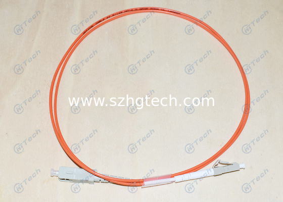 Zipcord 62.5/125μM Multimode Fiber Jumpers , SC To LC Fiber Patch Cord RoHS Approved