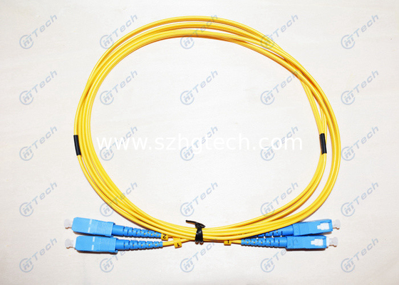 Low Toxicity LSZH SC To SC Single Mode Fiber Cable Duplex 9/125μM Polishing Type UPC