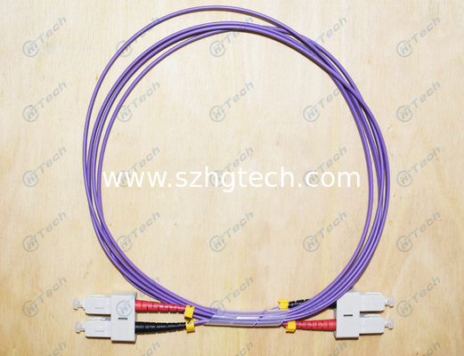 Low Toxicity LSZH SC To SC Single Mode Fiber Cable Duplex 9/125μM Polishing Type UPC
