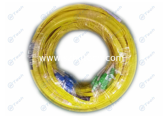 2.0mm SC Fiber Optic Jumper Orange Color -40 To +85 Temperature ≤0.2dB