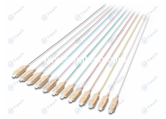 12 Pack SC Pigtail Single Mode 0.9mm 9/125μM Inner Ceramic Ferrule Without Jacket