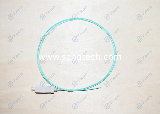Aqua Color Fiber Optic Pigtail Multi Mode Simplex 10G OM3 SC 0.9mm IEC Standard