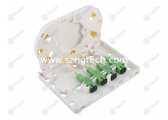 Weight 200g/Pc 4 Port Fiber Termination Box , 4 Core Optical Fiber Distribution Box