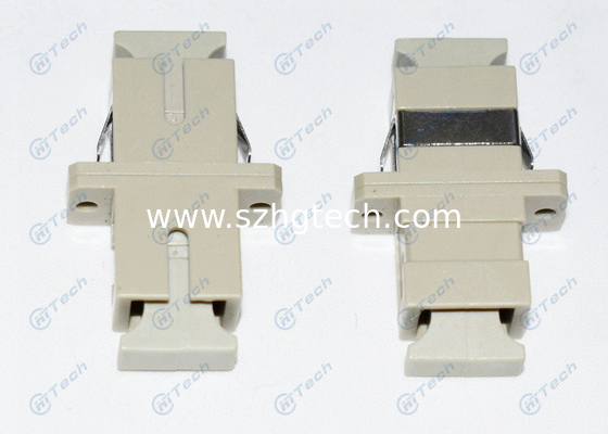 Beige Color Fiber Optic Adapter SC MM Standard Plugging Force 2-6N CE Approved