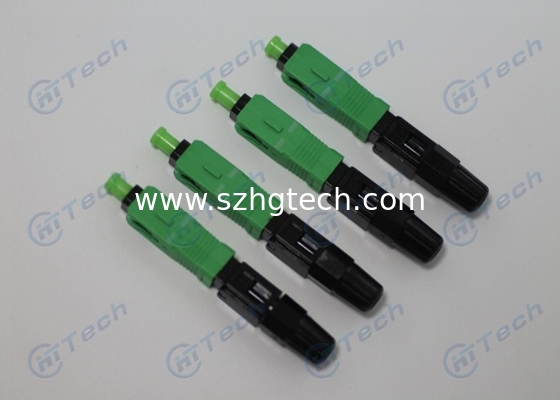 SC APC Fast Fiber Optic Connectors / Fiber Cable Connector For Distribution Frames