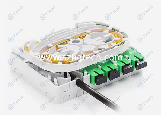 SC Simplex Adapter FTTH Splitter Box Mini Thin Dimension 100 X 80 X 30mm