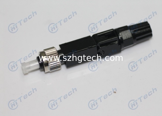Black Single Mode Fiber Connectors , FTTH FC Fiber Connector No Mechanical Damage
