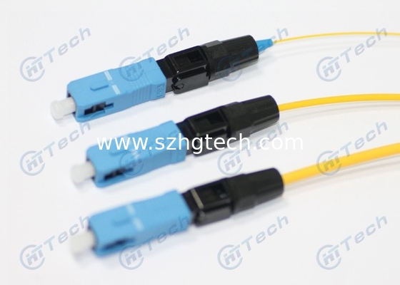 High Accurate Fiber Optic Connectors Blue Color For FTTH / FTTB / FTTX Network