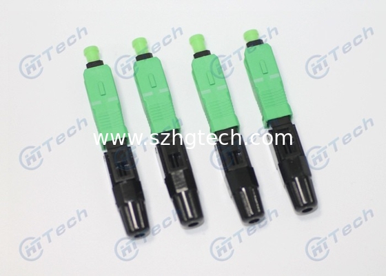 FTTH Single Mode Fiber Sc Connector , Fiber Optic Quick Connector Blue Color