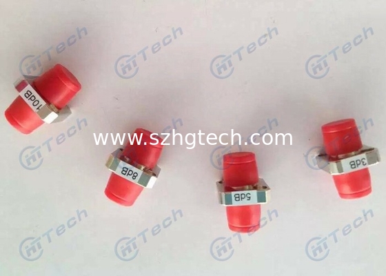 Adapter Type Fiber Optic Cable Attenuation 3dB / 8dB Red Color Stable Performance