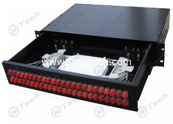 Exquisite FC Fiber Optic Patch Panel / 2U 48 Port Patch Panel Small Dimension