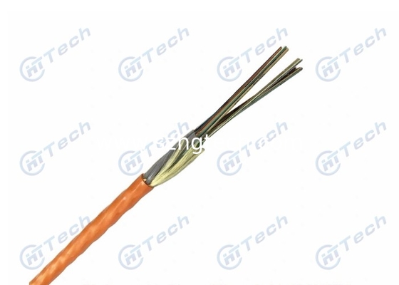 Blown Micro Fiber Optic Cable Black Color 6-72 Cores With HDPE Outer Jacket