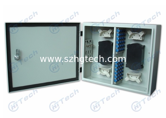 12-96 Cores Fiber Optic Distribution Box Cold Rolling Steel Material 48 Ports
