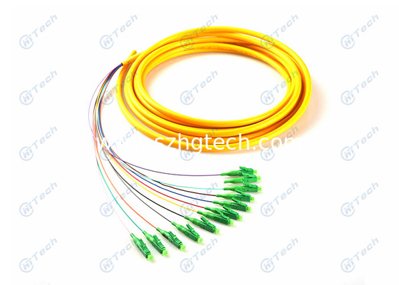SC LC FC Fan Out Fiber Optic Cable , Single Mode / Multimode Fiber Pigtail RoHS Approved
