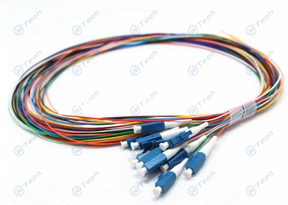 12 Cores Pigtail Fiber Optic Cable Tensile Strength > 10kg RoHS Certified
