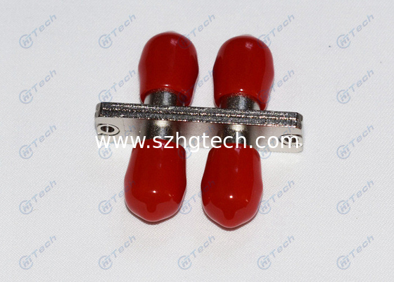 Ceramic Sleeve ST Fiber Adapter , Metal Housing ST To ST Coupler For CATV