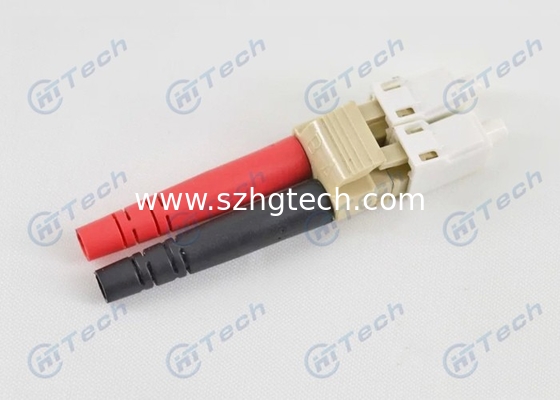 ABS Housing Fiber Optic Cable LC Connector Green Color Singlemode 3.0mm 2.0mm