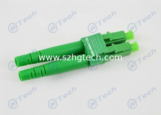 ABS Housing Fiber Optic Cable LC Connector Green Color Singlemode 3.0mm 2.0mm