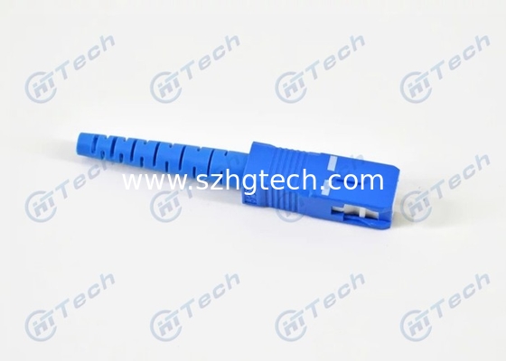 Blue Color Simplex SC Connector , Single Mode SC Connector Insertion Loss <0.3db