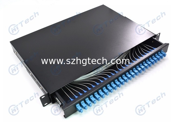 Cold Rolling Steel Sliding Fiber Optic Patch Panel 1U 24 Port SC 24 Cores