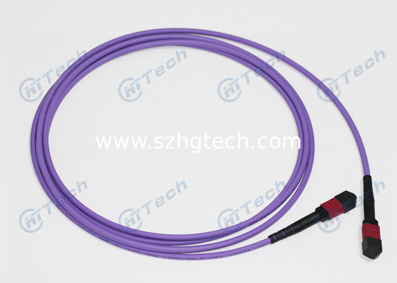 Singlemode MTP Patch Cord 10G 40G MPO Fiber Jumper Durable ROHS Certificated