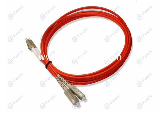 Multimode Fiber Optic Jumper Patch Cable SC To LC Duplex PC Polishing Type