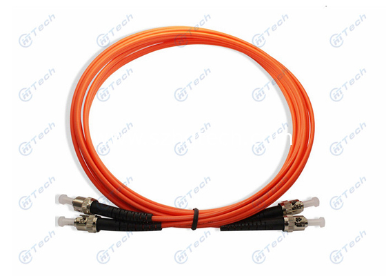 ST To ST Duplex Patch Cord Optical Fiber LSZH Cable 0.35dB Insertion Loss Durable