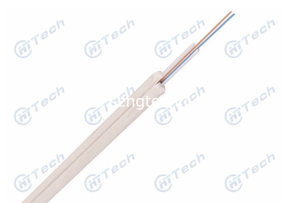 FTTH 1 2 4 Core Fiber Optic Drop Cable G657A1 Reinforced Plastic Strength