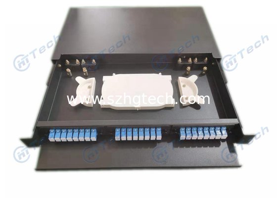 FTTH 19" Sliding 24 Port SC Fiber Optic Patch Panel