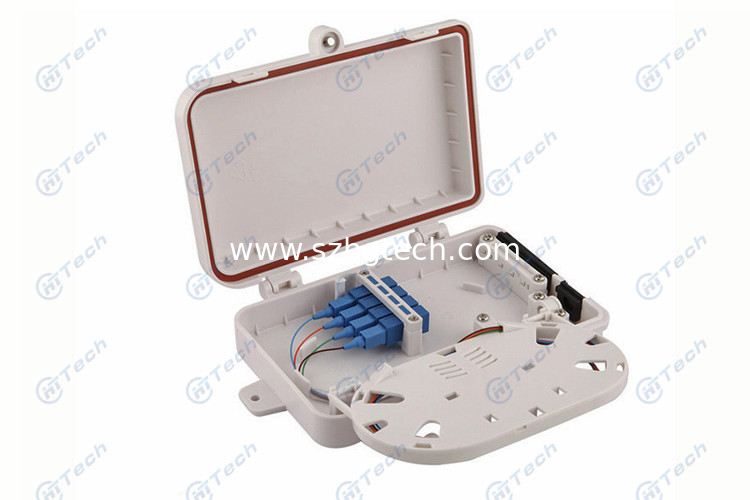 SC UPC FTTH Splitter Box 4 Cores Waterproof Ultra Violet Resistant For CATV System