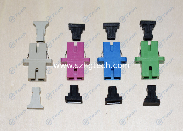 ABS Material SC Simplex Adapter , Telecom Type Durable Fiber Cable Adapters