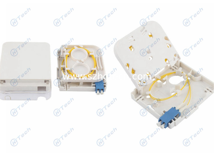 LC 2 Core Indoor Optical Splitter Box , 2 Port Fiber Termination Box Anti Collision