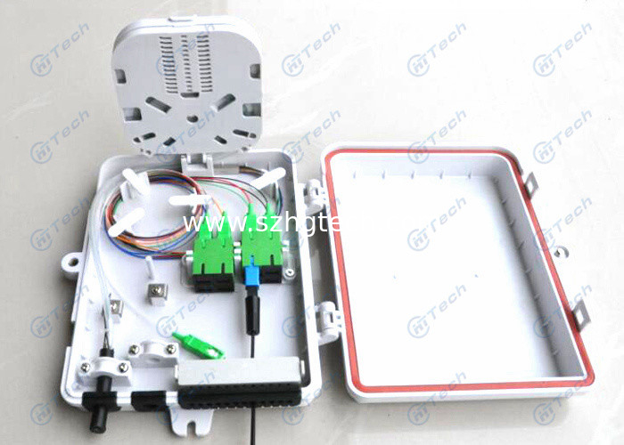 8 Cores Fiber Optic Distribution Box PBT Material With SC Duplex Fiber Optic Adapter