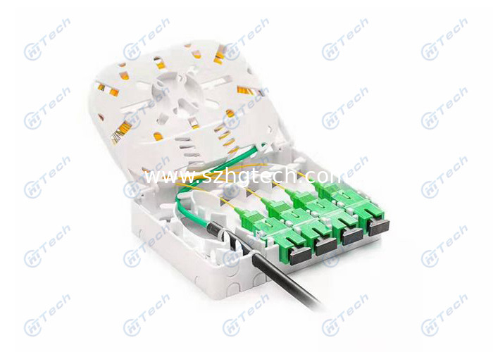 SC Simplex Adapter FTTH Splitter Box Mini Thin Dimension 100 X 80 X 30mm