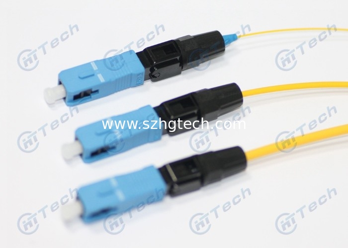 High Accurate Fiber Optic Connectors Blue Color For FTTH / FTTB / FTTX Network