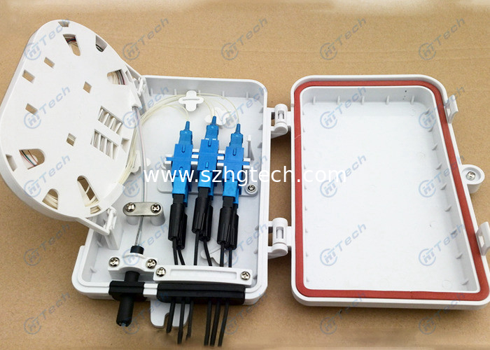 Indoor 6 Cores Fiber Optic Splitter Box 6 Ports For Connected FTTH Drop Inside Cables