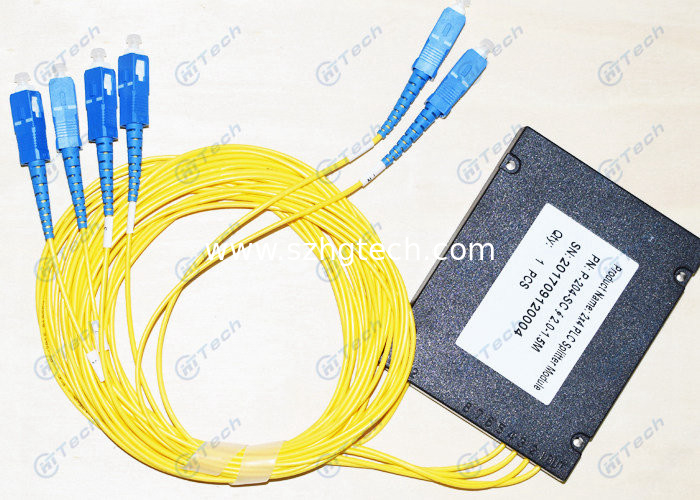 Source Distribution Fiber Optic PLC Splitter 2x4 Low Polarization Dependent Loss