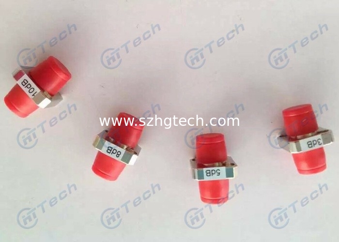 Adapter Type Fiber Optic Cable Attenuation 3dB / 8dB Red Color Stable Performance