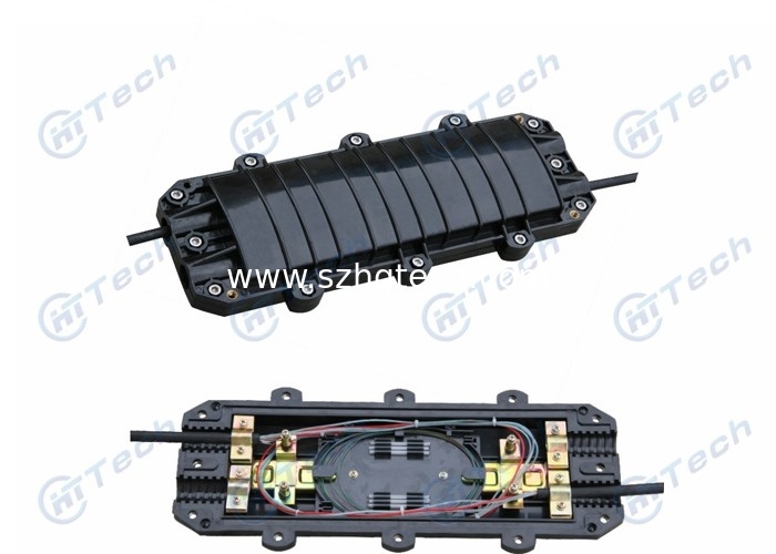 Inline Type Fiber Optic Joint Enclosure 2 In 2 Out 96 Cores Size 435 * 190 * 120mm