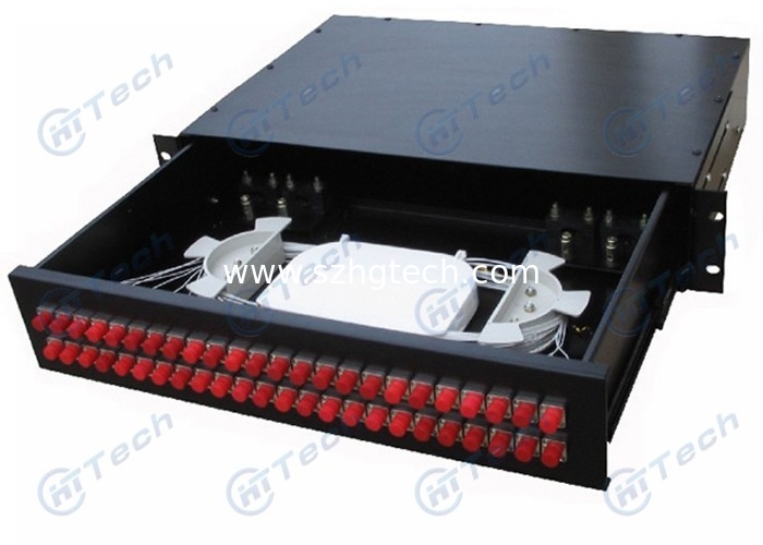 Exquisite FC Fiber Optic Patch Panel / 2U 48 Port Patch Panel Small Dimension