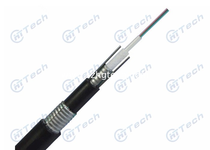 Outdoor Fiber Optic Cable Central Loose Tube Double Steel Tape Easy Installation