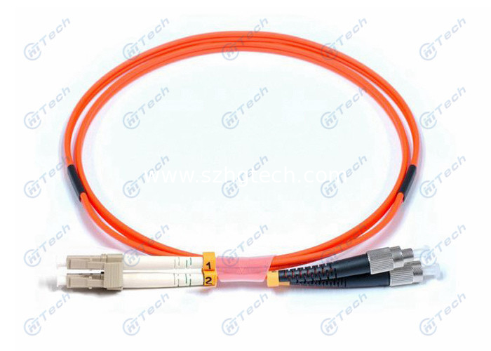 Low Corrosion FC To LC Fiber Patch Cord ,  LSZH Multimode Duplex Fiber Optic Cable
