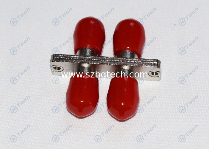Ceramic Sleeve ST Fiber Adapter , Metal Housing ST To ST Coupler For CATV