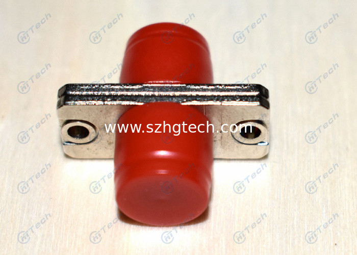 Copper Housing Fiber Optic Adapter / FC Fiber Adapter Standard Plugging Force 2-6N