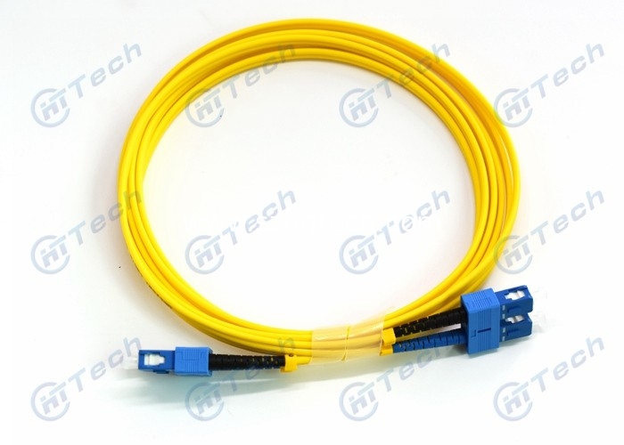 LSZH Fiber Optic Patch Cord 9/125um Duplex SC-SC Low Insertion Loss Long Lifespan